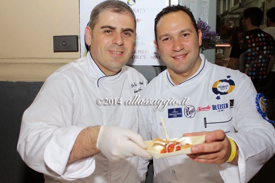 Il patron Alessandro Russo e lo chef Accietto a Festa a Vico 2014